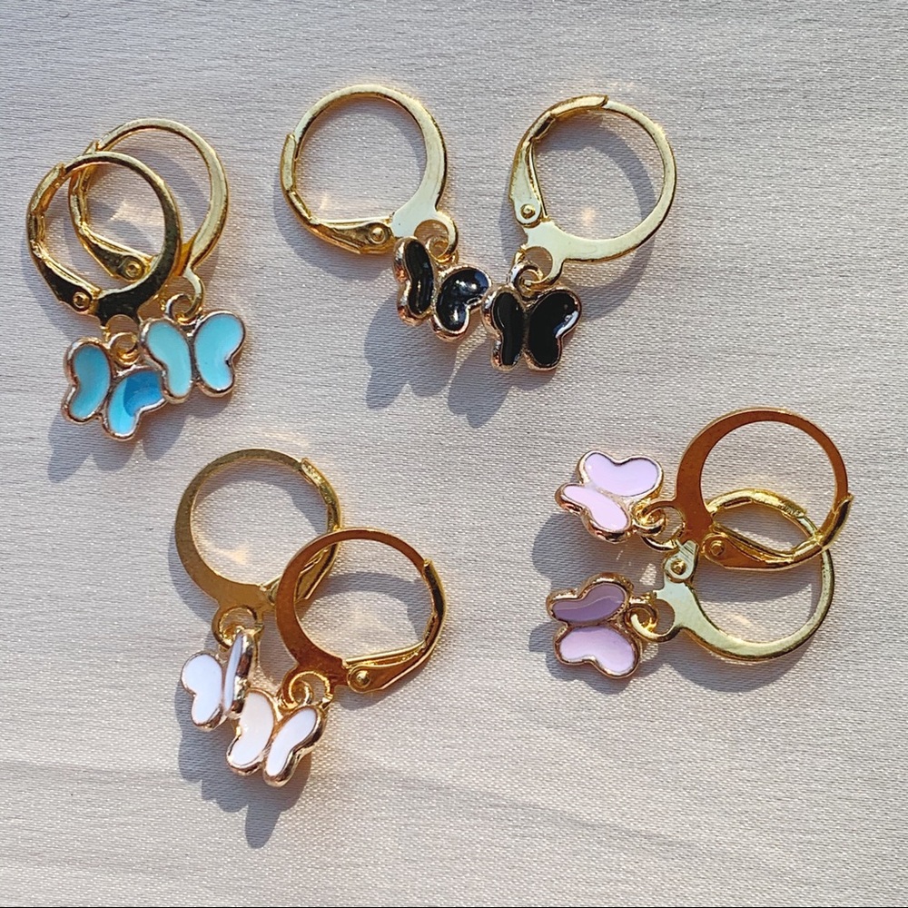 Mini Colorful Butterfly Earrings